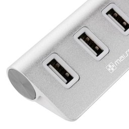 Adaptador Hub USB Mais Mania 4 x USB 2.0 Acabamento Alumínio - 4