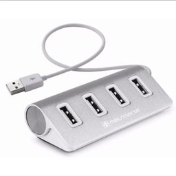 Adaptador Hub USB Mais Mania 4 x USB 2.0 Acabamento Alumínio - 1