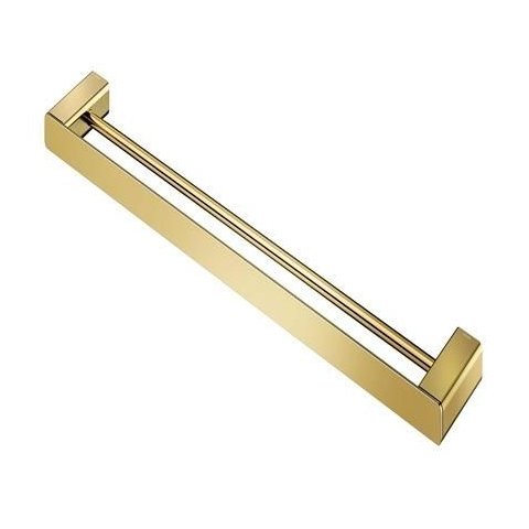 Porta-Toalhas Docolflat Duplo 676mm 9001 Ouro Polido Docol