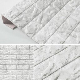 Painel Adesivo 3d Revestimento Tijolo Branco Papel de Parede - 2