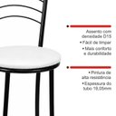 Ver imagem 5 de Banqueta Alta Preta com Assento Estofado e Encosto para Bancada Cozinha e Área Gourmet Preto/Branco