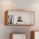 Ver imagem 1 de Nicho Decorativo Retangular 33x66cm 100% Mdf Tb156 Dalla Costa - Freijó/off White