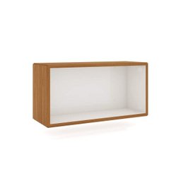 Nicho Decorativo Retangular 33x66cm 100% Mdf Tb156 Dalla Costa - Freijó/off White - 2