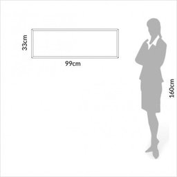 Nicho Decorativo Retangular 33x99cm 100% Mdf Tb157 Dalla Costa - Freijó/off White - 3