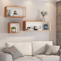 Nicho Decorativo Retangular 33x99cm 100% Mdf Tb157 Dalla Costa - Freijó/off White - 1