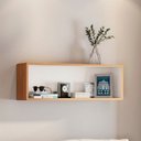 Ver imagem 1 de Nicho Decorativo Retangular 33x99cm 100% Mdf Tb157 Dalla Costa - Freijó/off White