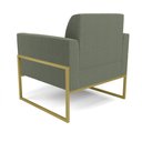 Ver mais imagens de Poltrona Sala Estar Industrial Alta Dourado Kit2 Marisa Bouclê Pistache D03 - D’Rossi