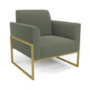 Ver imagem 6 de Poltrona Sala Estar Industrial Alta Dourado Kit2 Marisa Bouclê Pistache D03 - D’Rossi
