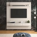 Ver imagem 1 de Painel Oslo Frisado para Tv até 75 Polegadas Off White - Lukaliam Móveis