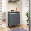 Ver imagem 1 de Balcão Cooktop Andréia s/Tampo Cinza Fosco- Vrk Comercio On-Line