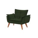 Ver imagem 4 de Kit 2 Poltronas Opalas com Puff Redondo Suede Verde