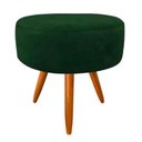 Ver imagem 5 de Kit 2 Poltronas Opalas com Puff Redondo Suede Verde
