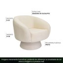 Ver imagem 3 de Poltrona Decorativa Liz Base Fixa Bouclé Off White - Nexta Casa
