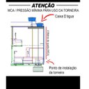 Ver mais imagens de 2163 C80 Torneira Gourmet Bica Móvel para Parede de Cozinha Tubo Flexível Cromado Arejador Chuveirin