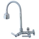Ver imagem 1 de 2163 C80 Torneira Gourmet Bica Móvel para Parede de Cozinha Tubo Flexível Cromado Arejador Chuveirin