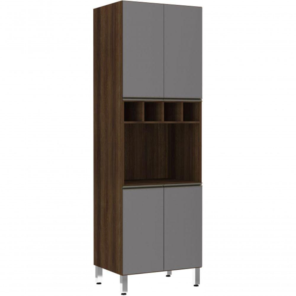 Paneleiro 4 Portas 70 Cm com 1 Nicho para Microondas Jade Luciane ...