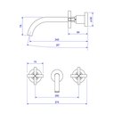 Ver imagem 2 de Misturador Lavatório Parede Deca Duna Clássica - 1878c64 1878.c64