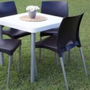 Ver imagem 5 de Kit 4 Cadeiras de Jantar Boston Empilhável Pés de Aluminio Garden Life Cor Preto