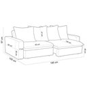 Ver imagem 6 de Sofá Retrátil Reclinável para Sala de Estar Living 195cm Vêneto F04 Bouclê Cru - Lyam Decor