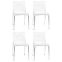Ver imagem 1 de Kit 4 Cadeiras de Jantar Boston Empilhável Pés de Aluminio Garden Life Cor Branco