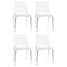 Kit 4 Cadeiras de Jantar Boston Empilhável Pés de Aluminio Garden Life Cor Branco - 1