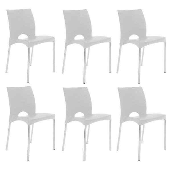 Kit 6 Cadeiras Boston Branca