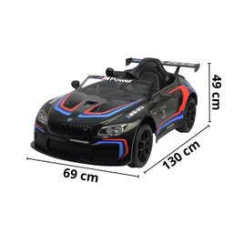 Mini Carro Elétrico Infantil Bmw M6 Gt3 12v Controle Remoto Licenciado Preta Importway Bw366 - 2 Mini Carro Elétrico Infantil Bmw M6 Gt3 12v Controle Remoto Licenciado Preta Importway Bw366 - 2