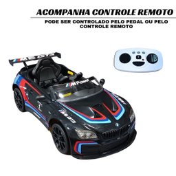 Mini Carro Elétrico Infantil Bmw M6 Gt3 12v Controle Remoto Licenciado Preta Importway Bw366 - 5 Mini Carro Elétrico Infantil Bmw M6 Gt3 12v Controle Remoto Licenciado Preta Importway Bw366 - 5
