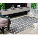 Ver imagem 1 de Tapete Sala Quarto Cinza 1,40 x 2,00 Pratik des 3 Antider.