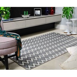 Tapete Sala Quarto Cinza 1,40 x 2,00 Pratik des 3 Antider. - 1