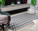 Ver imagem 1 de Tapete Sala Quarto Cinza 1,40 x 2,00 Pratik des 3 Antider.