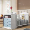 Ver imagem 3 de Berço Cômoda para Colchão 60 x 130cm Rafael Multimóveis FG0516 Branco/Azul