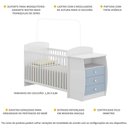 Ver imagem 5 de Berço Cômoda para Colchão 60 x 130cm Rafael Multimóveis FG0516 Branco/Azul