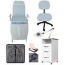 Ver imagem 1 de Kit Podologia Cadeira Mocho Luminária Exaustor Armário Massageador Fiscomed Kit Maca para Podologia