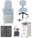 Ver imagem 1 de Kit Podologia Cadeira Mocho Luminária Exaustor Armário Massageador Fiscomed Kit Maca para Podologia