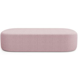 Puff Decorativo Orgânico para Living Quarto 140cm Doha W01 Bouclê Rose - Lyam Decor - 3