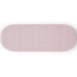 Puff Decorativo Orgânico para Living Quarto 140cm Doha W01 Bouclê Rose - Lyam Decor - 6