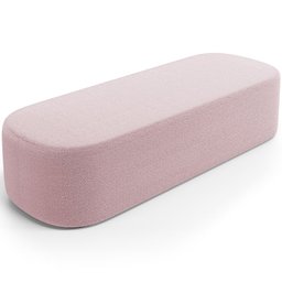 Puff Decorativo Orgânico para Living Quarto 140cm Doha W01 Bouclê Rose - Lyam Decor - 1