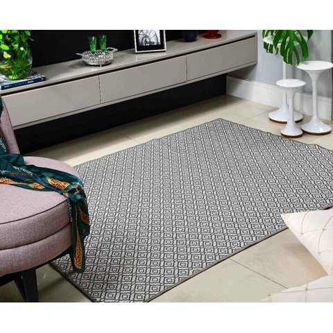 Tapete Sala Quarto Cinza 1,40 x 2,00 Pratik des 05 Antider.