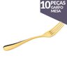 Jogo de Garfos Mesa Aço Inox Ouro 10 Peças Gourmet Mix - 5