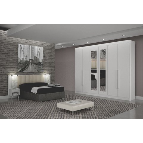 Dormitorio Casal Espelho 2PÇS 6 Portas Mirage - Arbo Design
