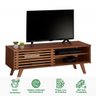 Rack TV Bancada Madeira 40 Polegadas 1 Porta de Correr Sean Castanho Verniz - 3