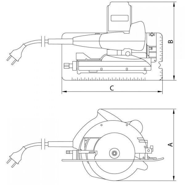 Serra Circular 7 1/4 Polegadas 1350W Tramontina 220V - 5