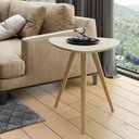 Ver imagem 2 de Mesa Lateral Unique em MDF Louro Luna Pés em Madeira Marin