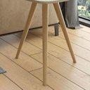 Ver imagem 3 de Mesa Lateral Unique em MDF Louro Luna Pés em Madeira Marin