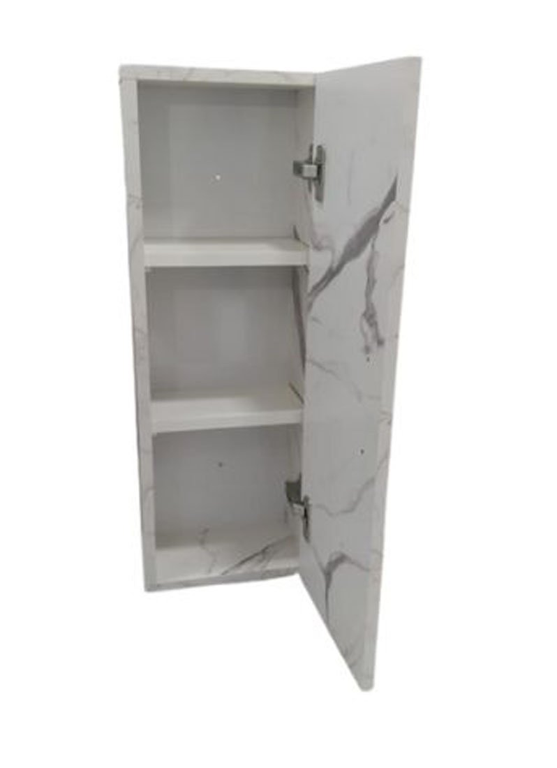Conjunto Para Banheiro Tamar 80 com cuba espelho e modulo Cor:Carrara/Branco - 5