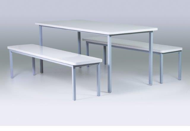 Conjunto Mesa de Refeitório com 4 Lugares com Bancos Separados