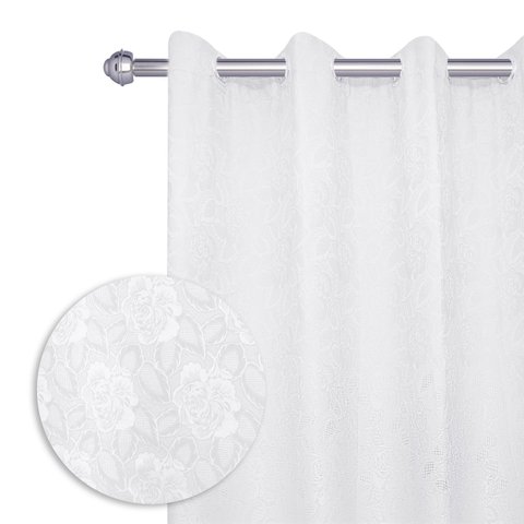 Cortina Jacquard Sala e Quarto 200x180 Admirare - Branca