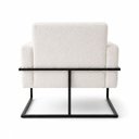 Ver imagem 3 de Poltrona Decorativa Estofada Veludo Base Metálica Industrial Prime Preto – Paraná Metal:Branco Nev