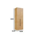 Ver imagem 2 de Guarda Roupa Solteiro Infinity 2 Portas Savana/Branco - Genialflex